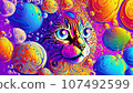 cute cat graphic art 107492599