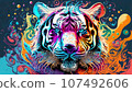 cool tiger graphic art 107492606