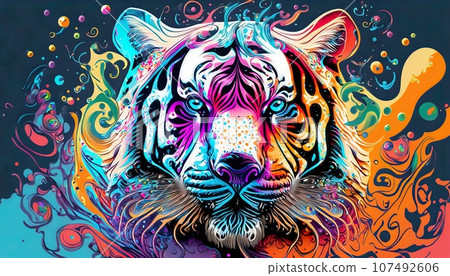 cool tiger graphic art cool tiger graphic art 107492606