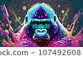 cool gorilla graphic art 107492608