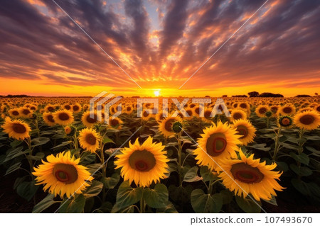 Field of sunflowers 107493670