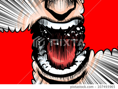 嘴巴用力尖叫的插圖 107493965
