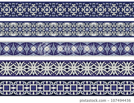 Seamless decorative borders 107494436