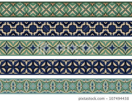 Seamless decorative borders Seamless decorative borders 107494438