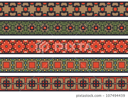 Seamless decorative borders Seamless decorative borders 107494439