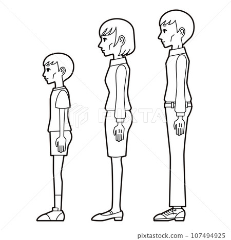 Illustration of a person who is too thin Illustration of a person who is too thin 107494925