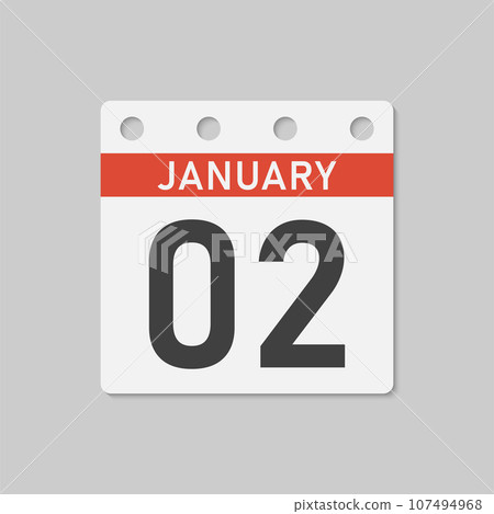 Icon page calendar day - 2 January Icon page calendar day - 2 January 107494968