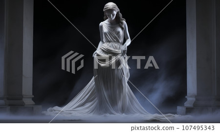 Greek marble statue of a woman Greek marble statue of a woman 107495343