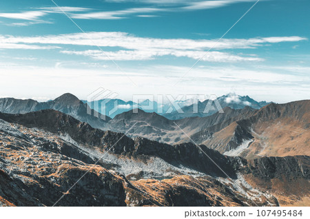 Dry alpine landscape Dry alpine landscape 107495484
