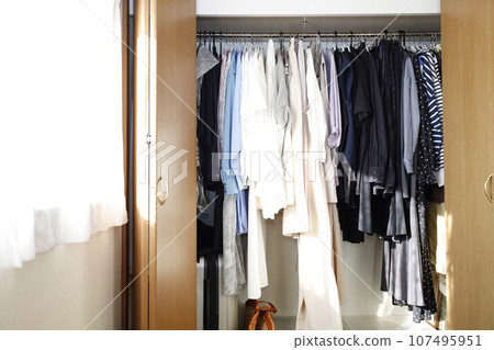 Closet full of clothes Closet full of clothes 107495951