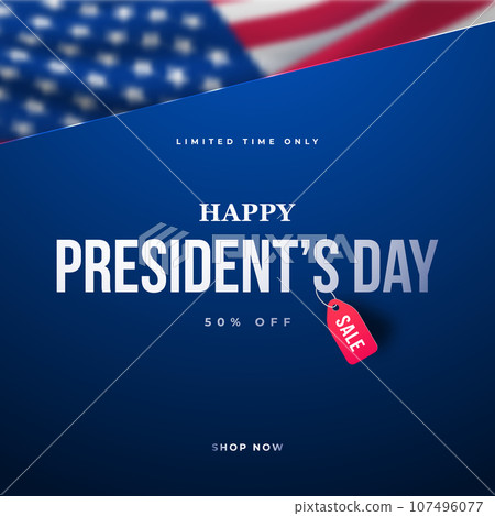 Presidents Day Sale banner. Presidents Day Sale banner. 107496077