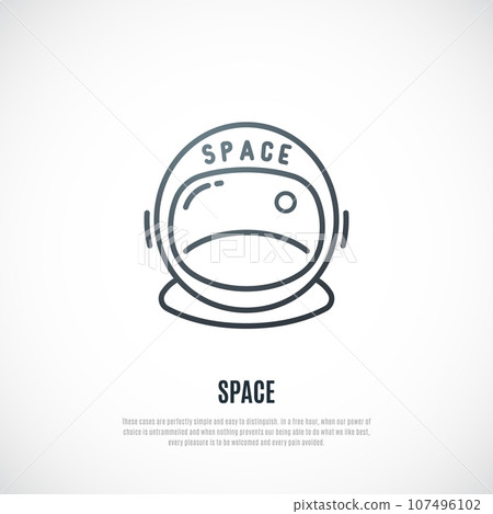 Space helmet icon isolated on white background.  107496102