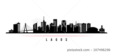 Lagos skyline horizontal banner.  107496296
