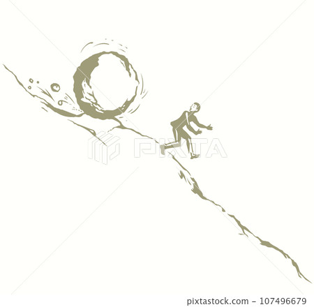 Vector drawing sketch of fanny comic situation 107496679