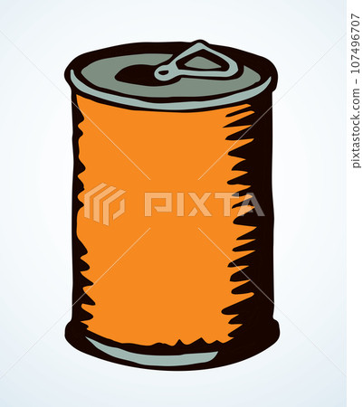 Can bottle. Vector drawing sketch Can bottle. Vector drawing sketch 107496707