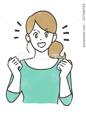 一個有動力的女人的插圖 一個有動力的女人的插圖 107496764