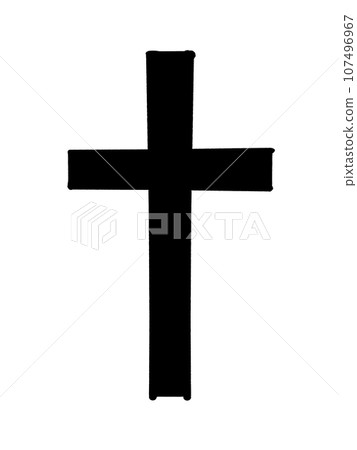 Cross silhouette illustration material Cross silhouette illustration material 107496967
