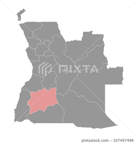 Huila province map, administrative division of Angola. Huila province map, administrative division of Angola. 107497496