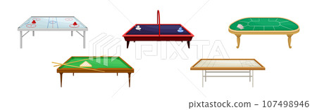 Board Games Playing Field and Tables Vector Set 107498946
