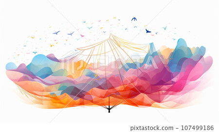 Watercolor image of SDGs 107499186