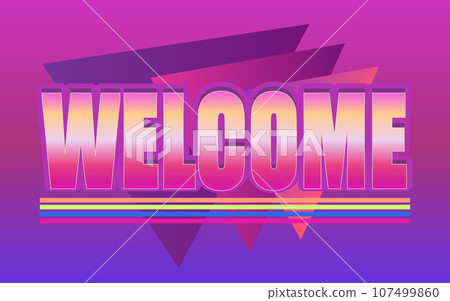 welcome text logo vector creative company icon design template modern background welcome text logo vector creative company icon design template modern background 107499860