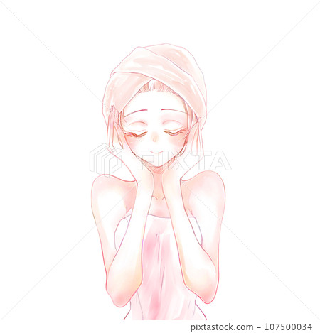 一個女人穿著浴巾 一個女人穿著浴巾 107500034