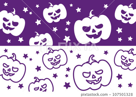萬聖節南瓜和星星紫色條紋背景材料 萬聖節南瓜和星星紫色條紋背景材料 107501328