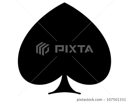 Illustration material of playing card spade mark Illustration material of playing card spade mark 107501331