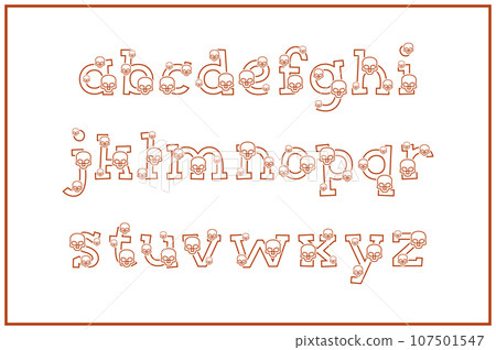 Versatile Collection of Skull Alphabet Letters for Various Uses 107501547