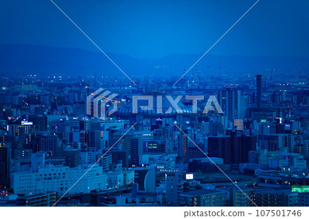 Night view around Kyocera Dome Osaka 107501746