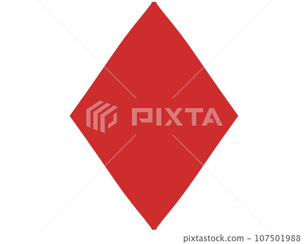 Illustration material of playing card diamond mark 107501988