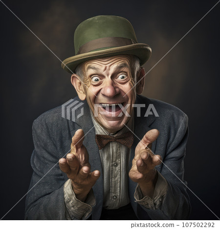 lifestyle photo humor an elderly old actor 107502292