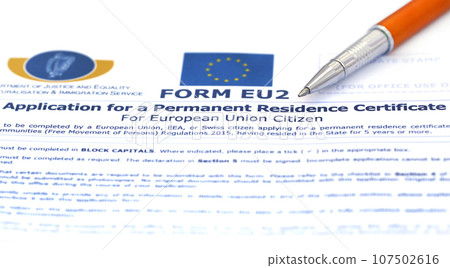 Visa application form Visa application form 107502616