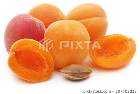 Fresh apricots 107502822
