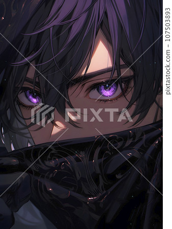 Illustration of a man, purple color (AI generated image) Illustration of a man, purple color (AI generated image) 107503893