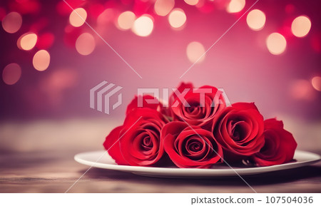 Valentine's Day love with roses Valentine's Day love with roses 107504036