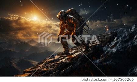 Astronaut during extravehicular activity 107505266