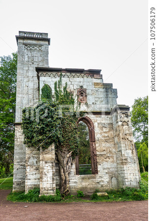 House of the Templers in public park at the river Ilm in Weimar, Thuringia, Germany. House of the Templers in public park at the river Ilm in Weimar, Thuringia, Germany. 107506179