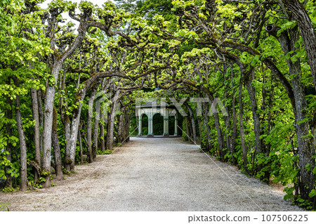 Treillagen Pavilion in the park of Historical Hermitage at Bayreuth, Bavaria, Germany 107506225