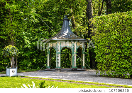 Treillagen Pavilion in the park of Historical Hermitage at Bayreuth, Bavaria, Germany Treillagen Pavilion in the park of Historical Hermitage at Bayreuth, Bavaria, Germany 107506226