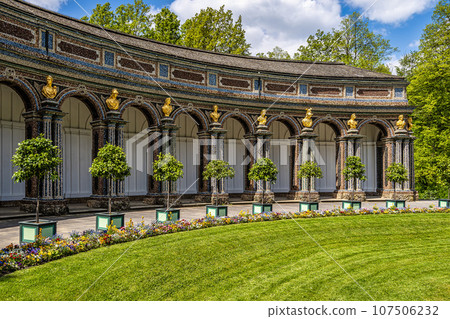 New Palace, Neues Schloss in the park of historical Hermitage Eremitage at Bayreuth, Bavaria, Germany New Palace, Neues Schloss in the park of historical Hermitage Eremitage at Bayreuth, Bavaria, Germany 107506232