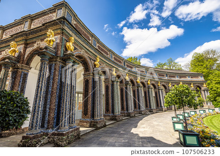 New Palace, Neues Schloss in the park of historical Hermitage Eremitage at Bayreuth, Bavaria, Germany 107506233