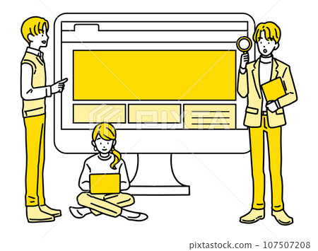 Business people who create web sites / Business people who create PC sites 107507208
