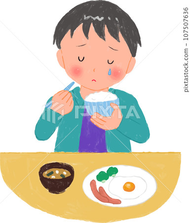 孤獨的男孩水粉畫 107507636