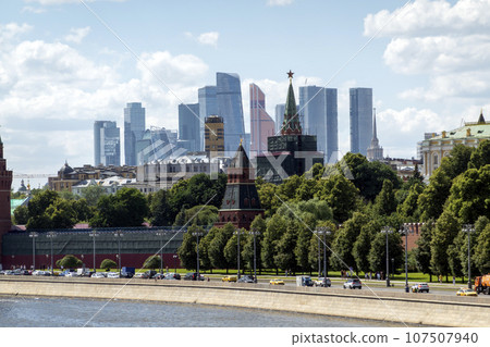 Moscow Kremlin embankment view of the Great Kremlin Palace Moscow Kremlin embankment view of the Great Kremlin Palace 107507940