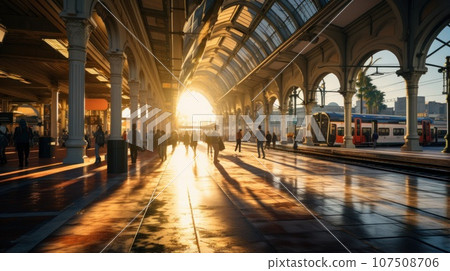 Train station bustling historic and a hub for travel 107508706
