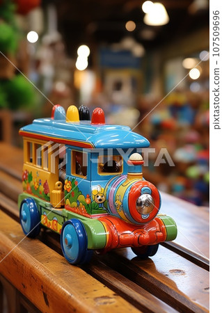 Toy train: playful, colorful, and great for children's entertainment 107509696