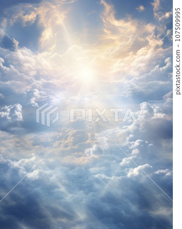 Heaven Creative Abstract Texture Wallpaper. Photorealistic Digital Art Decoration. Abstract Realistic Surface Vertical Background. Ai Generated Vibrant Pattern. 107509995