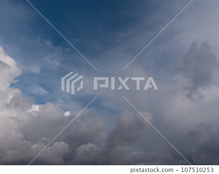 Beautiful various forms clouds in the high sky Beautiful various forms clouds in the high sky 107510253
