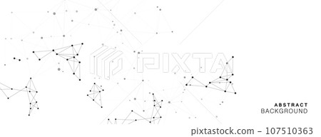 Vector connect lines and dots. Banner template for technology. Modern network background 107510363